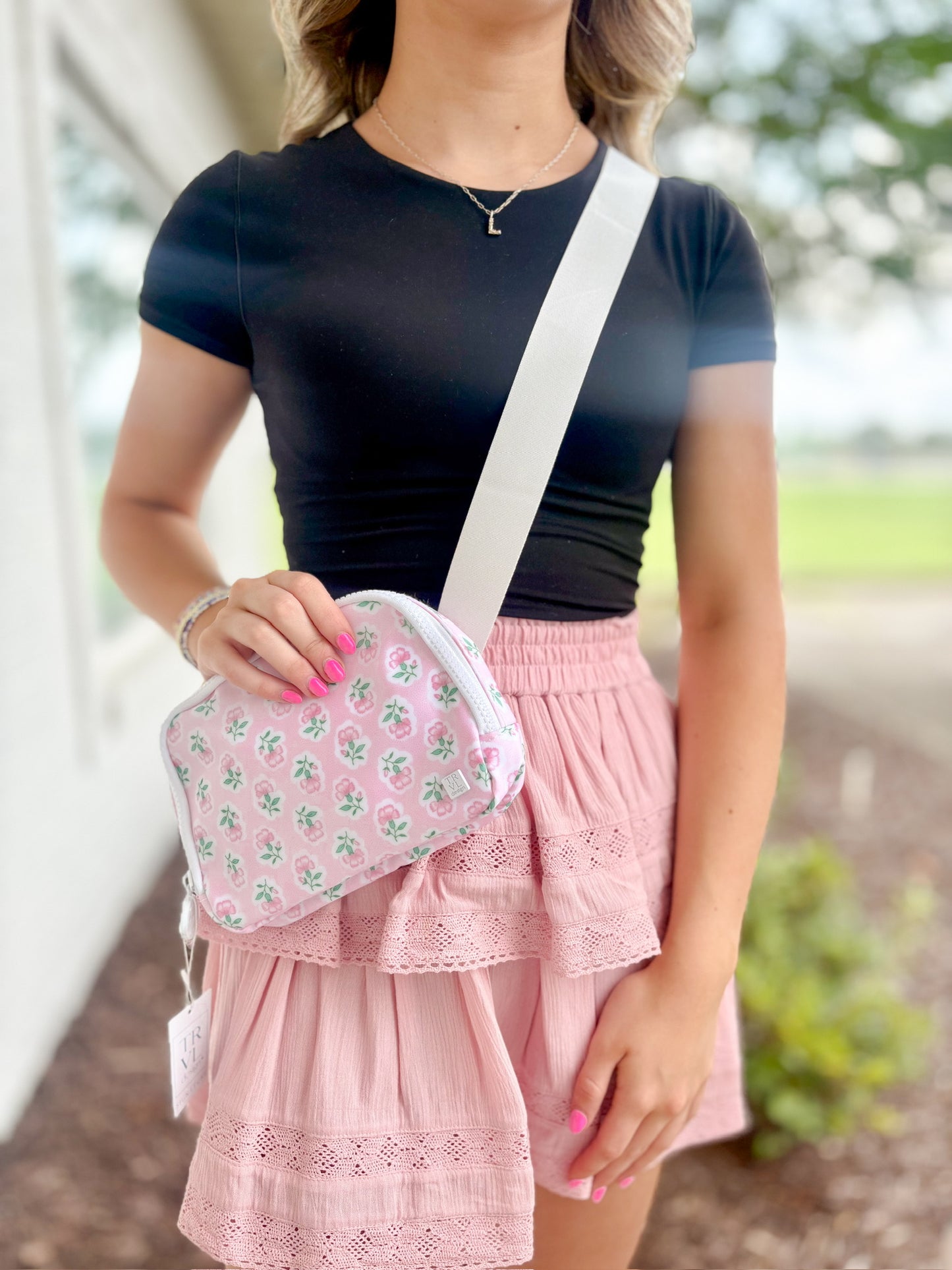 TRVL Blue Petit Fleur Crossbody Bag