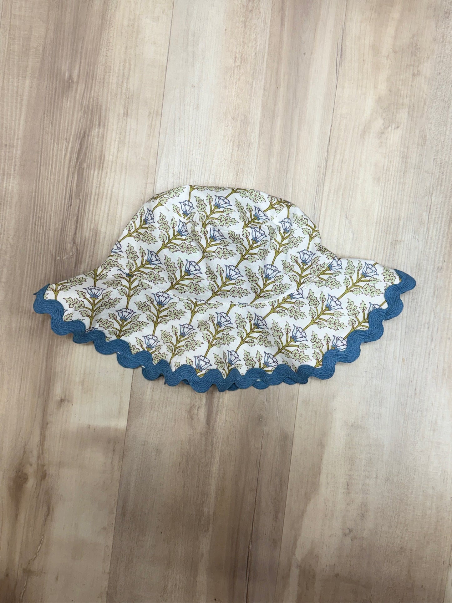 Blue Floral Hat