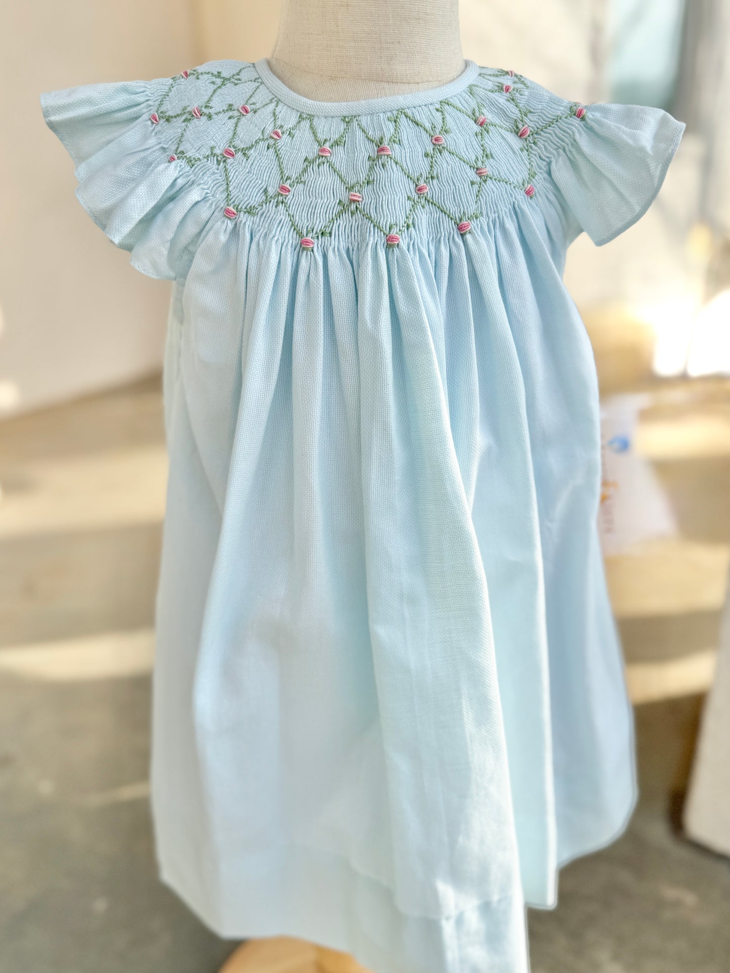 Classic Mint Smocked Bishop