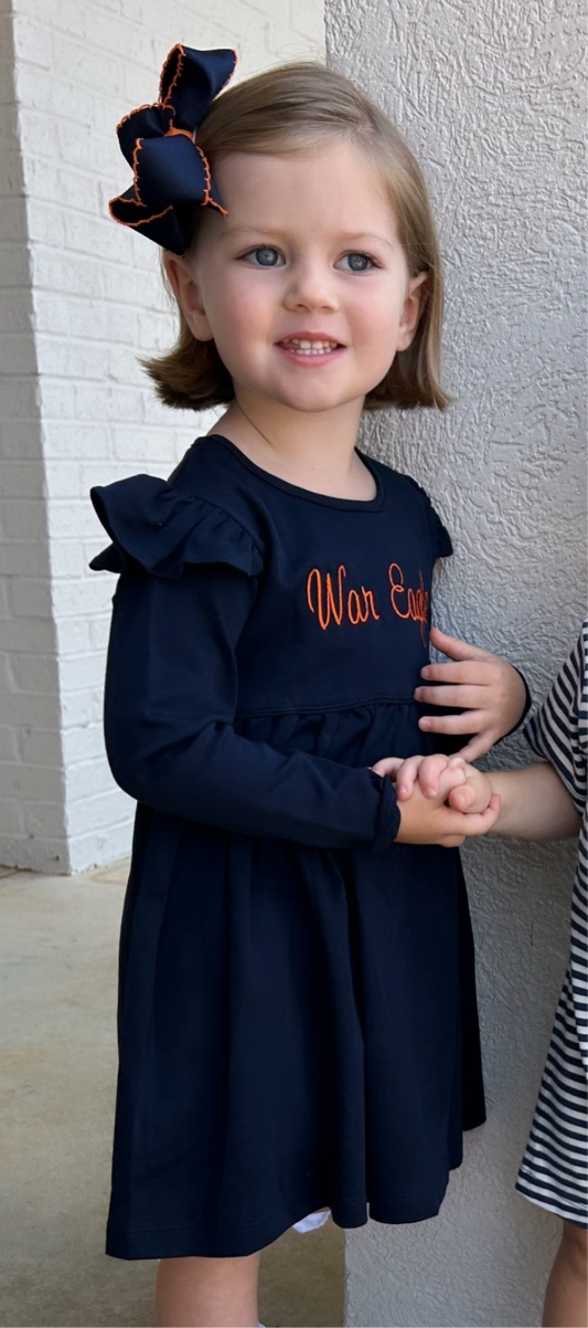 War Eagle Ruffle Sleeve Dress