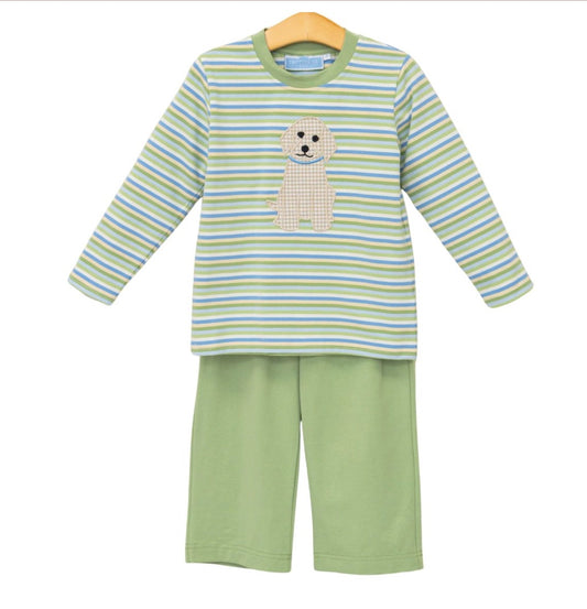 Cooper's Striped Puppy Pant Set