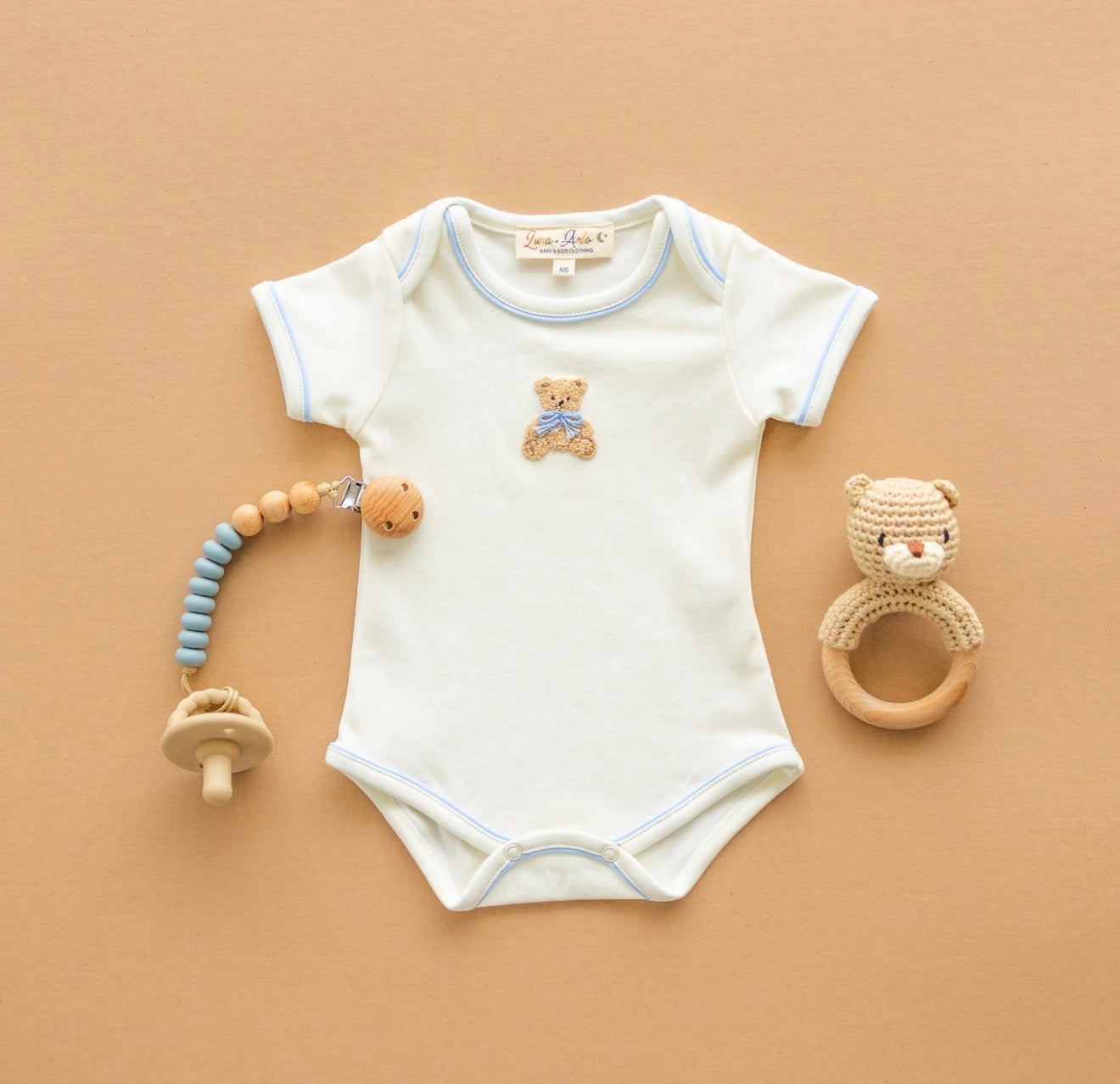 Bear Hugs Bodysuit - Sky