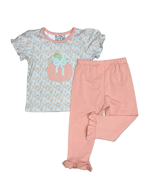 Pumpkin Applique Legging Set