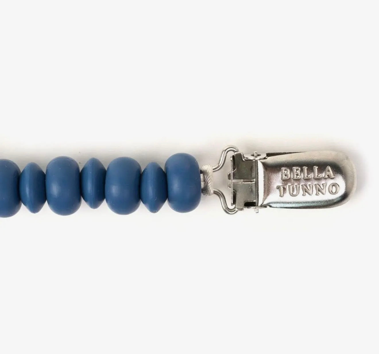 Navy Beaded Pacifier Clip