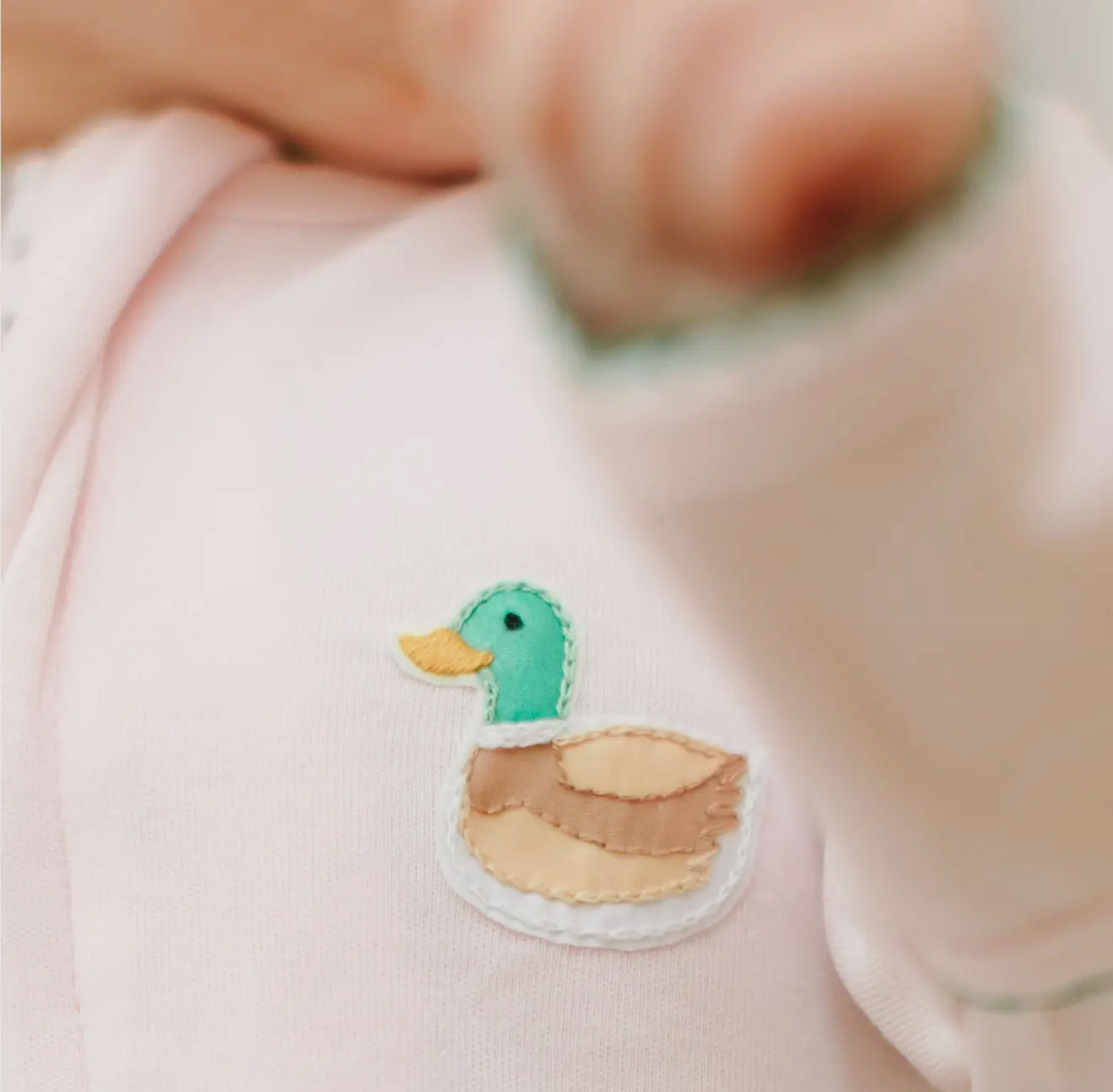 Kay’s Mini Mallard Pink Zip Footie