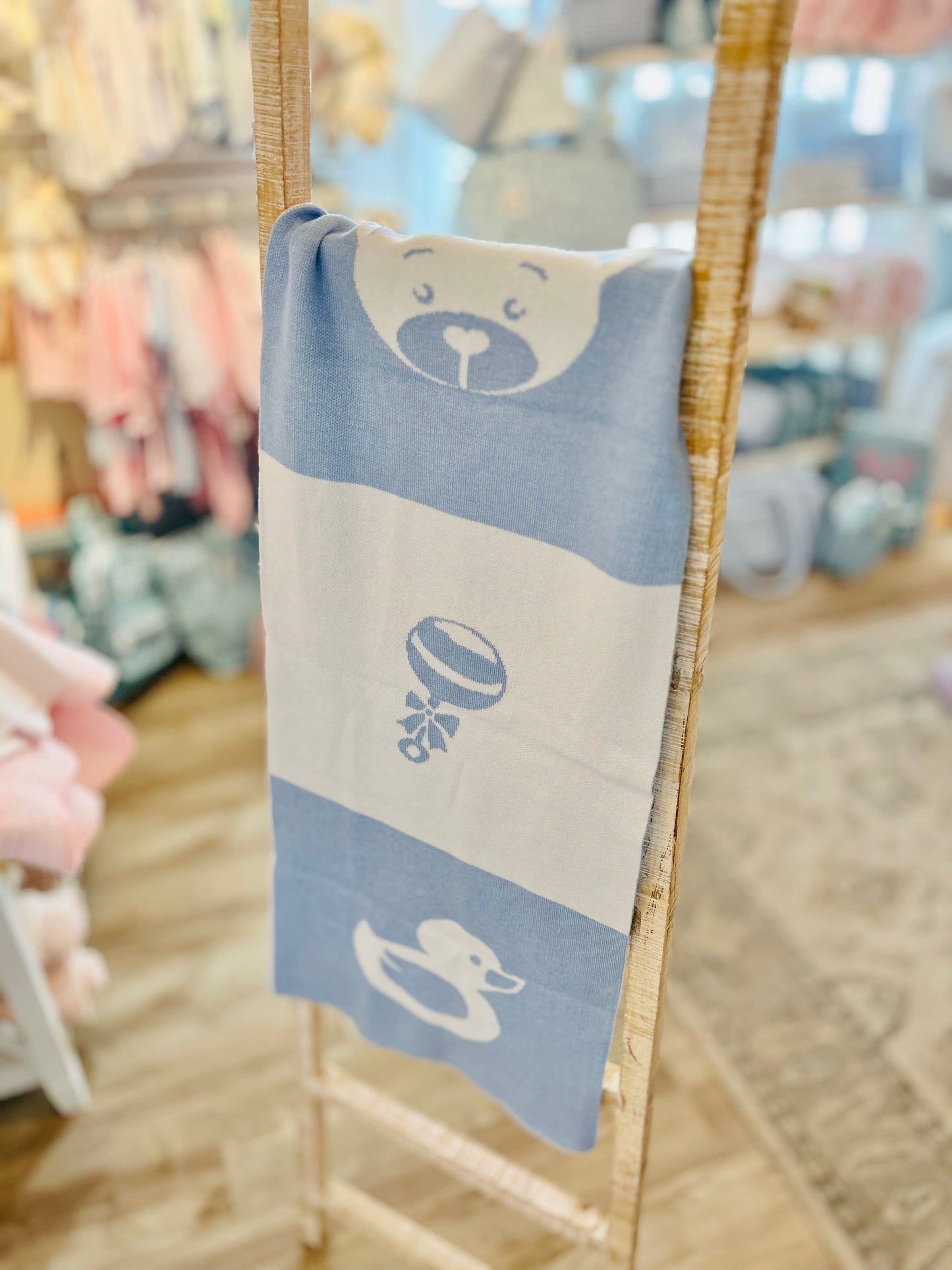 Nursery Block Blanket - Blue