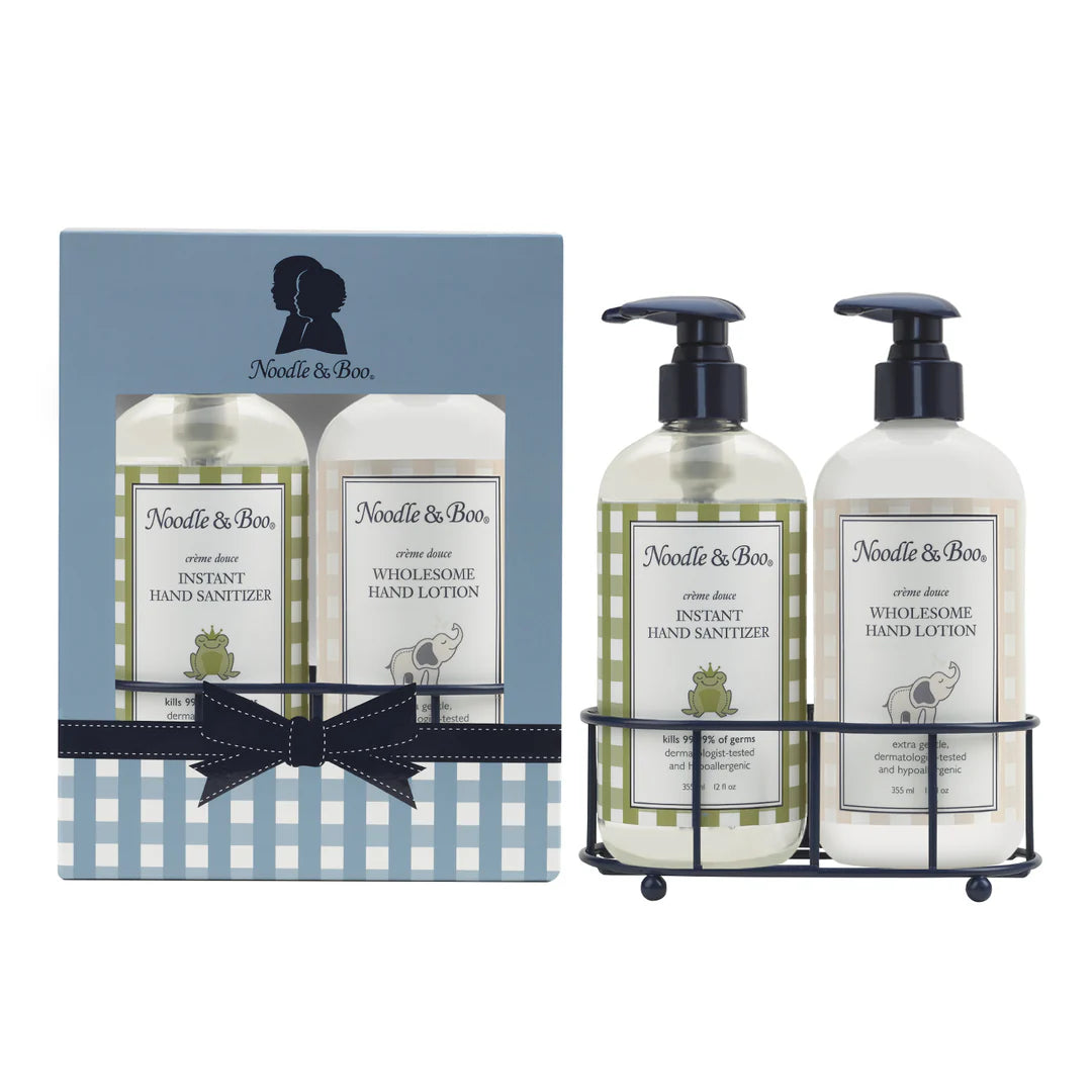 Noodle & Boo Hand Sanitizer and Wholesome Hand Lotion