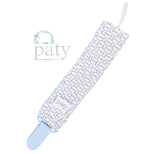 Paty Pacifier Clip Grey/Blue