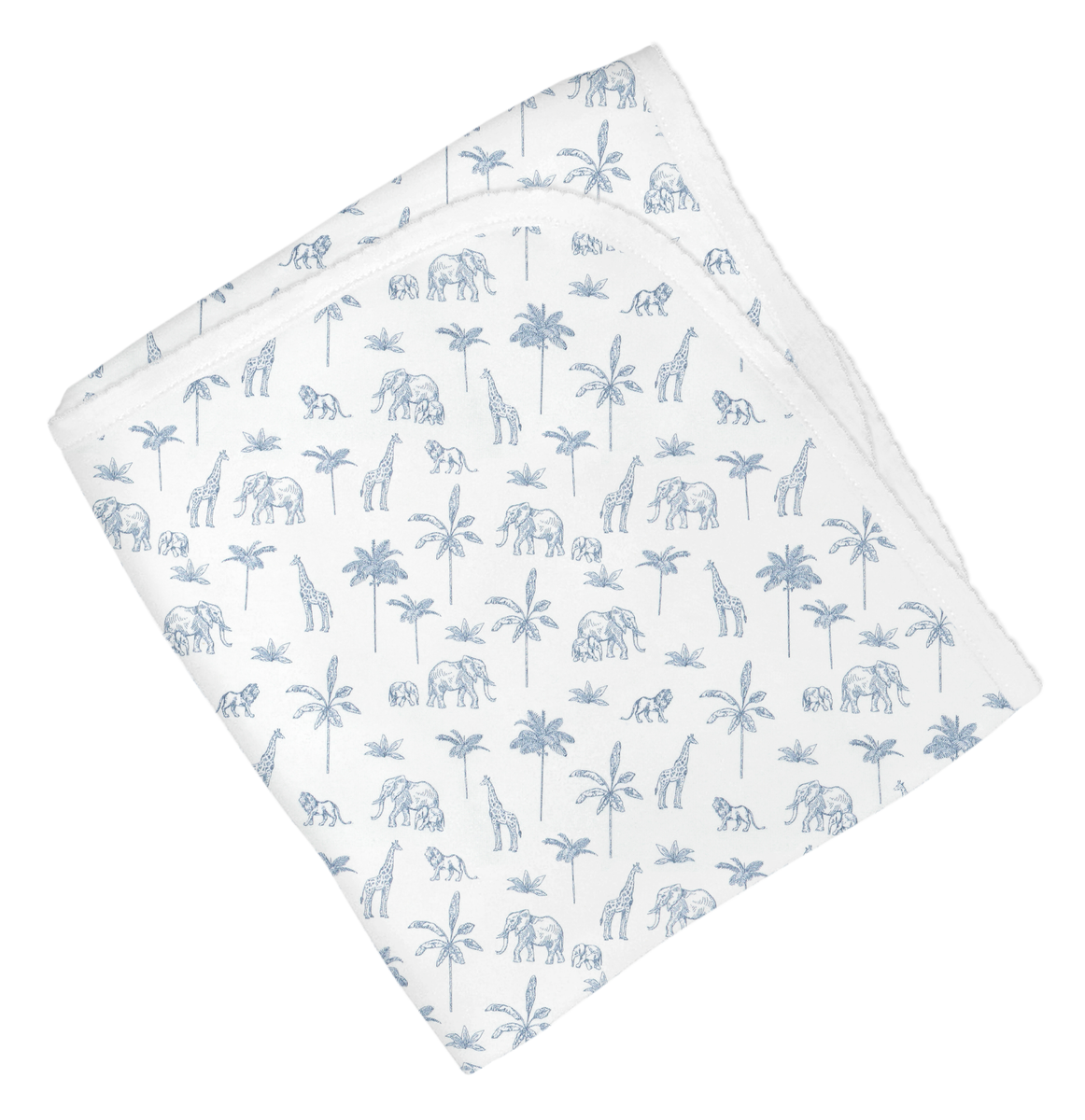 Safari Blue Toile Blanket