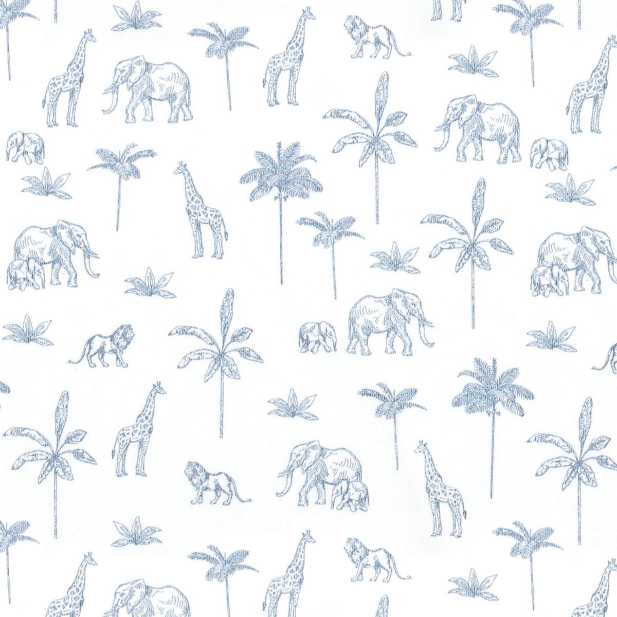 Safari Blue Toile Blanket