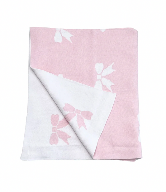 Luigi Pink Bow Blanket