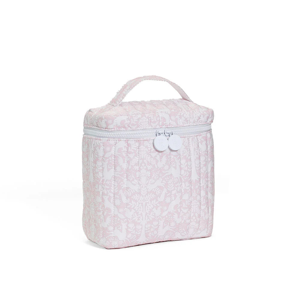 TRVL Quilted Go Go Lunch Bag Pink Woodland