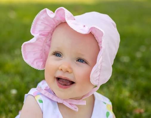 Pink Ruffle Edge Sun Bonnet