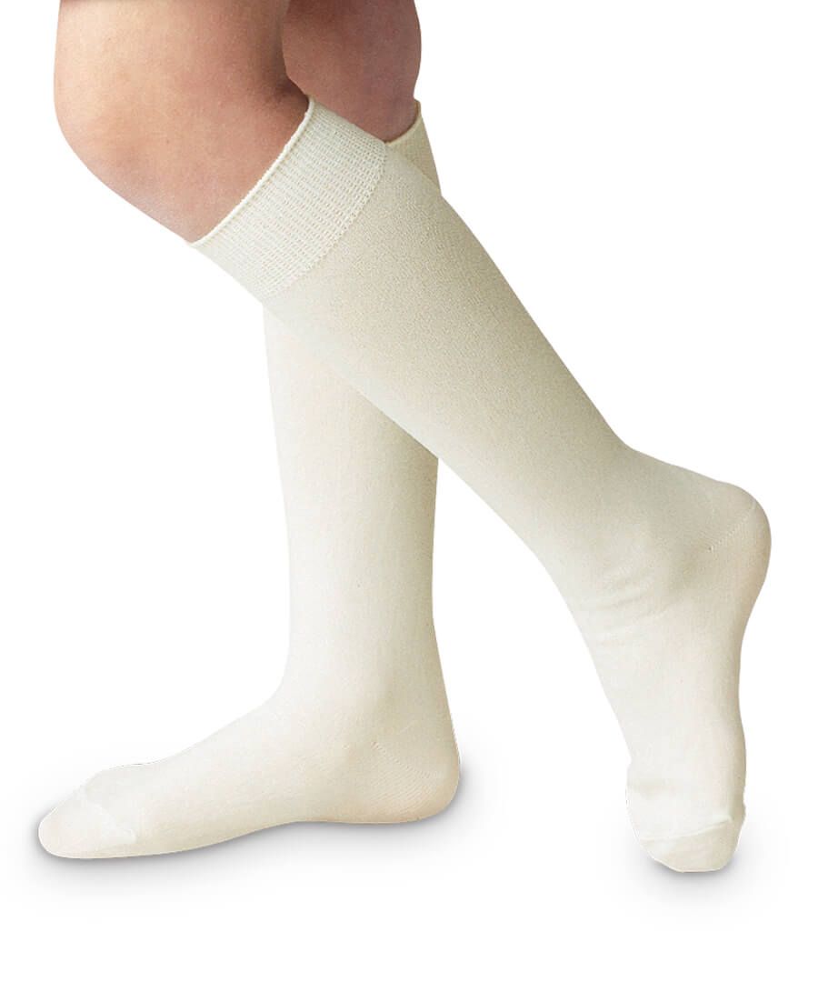 Jefferies Classic Pearl White or White Nylon Knee Socks     1 Pair #1603