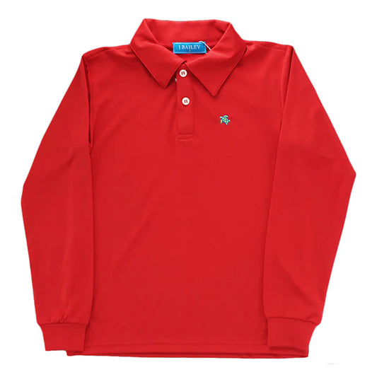 Red Longsleeve Polo