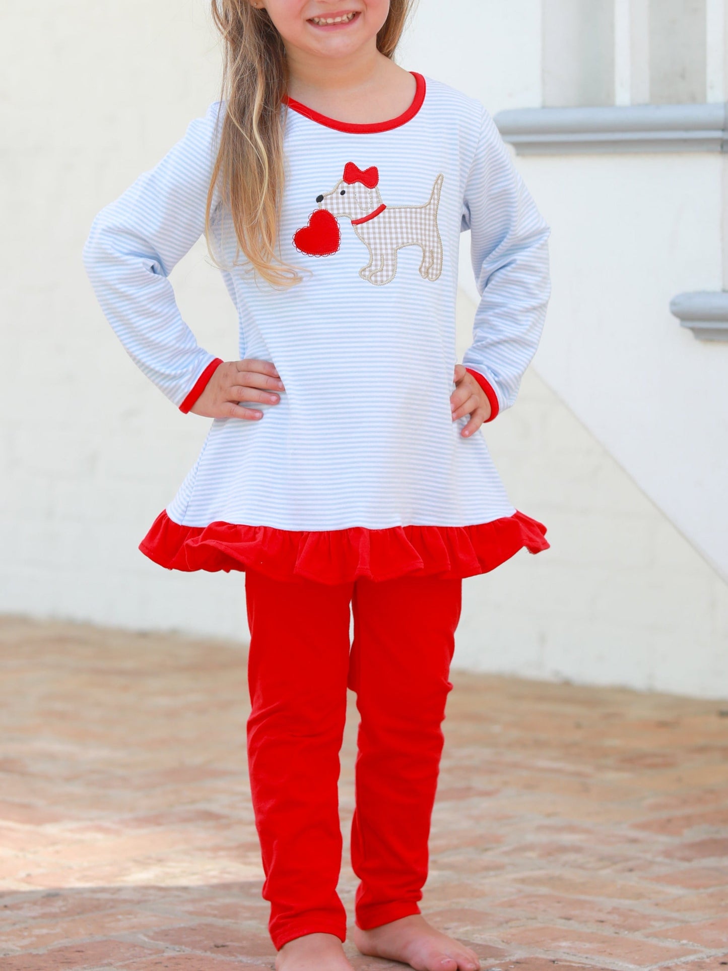 Puppy Love Ruffle Pants Set