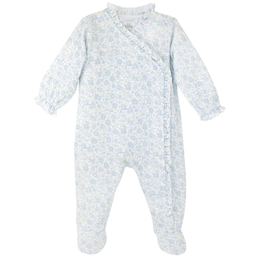 Elegant Blue Floral Footie
