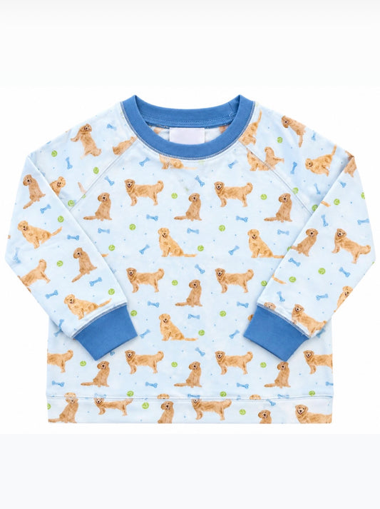Blue Puppy Crewneck