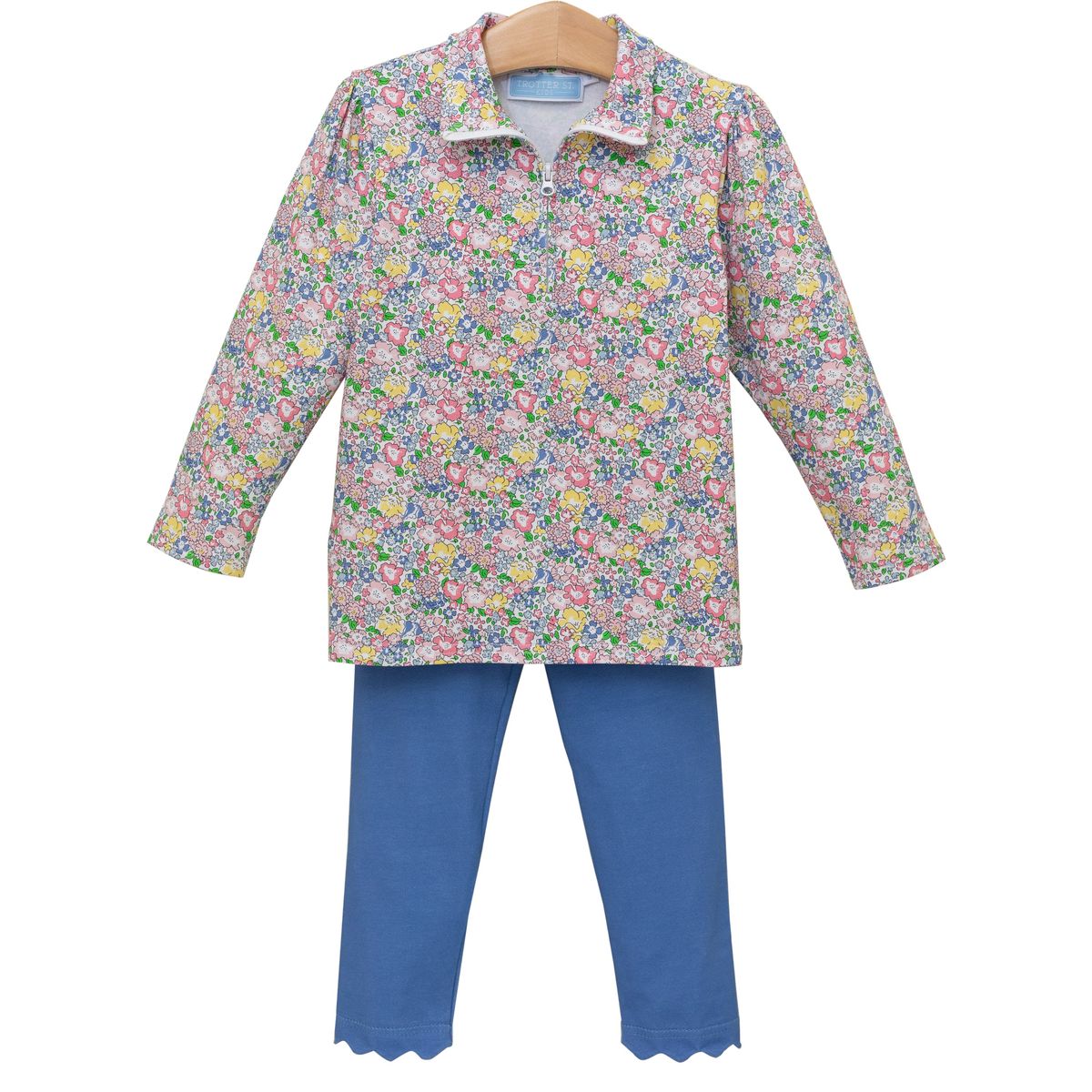 Brandy's Floral 1/4 Zip Pullover