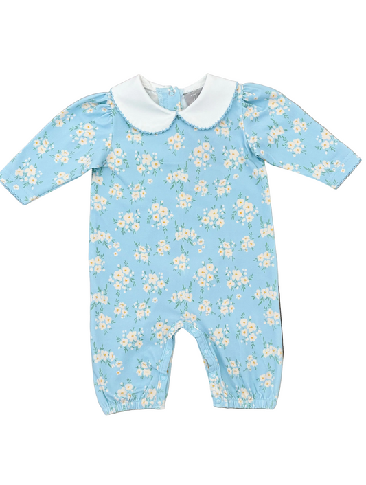 Mattie's Blue Floral Romper