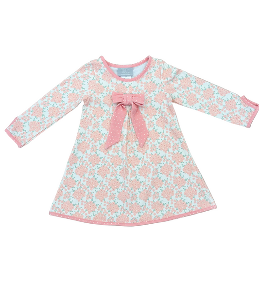 Molly's Pink Floral Bow Dress