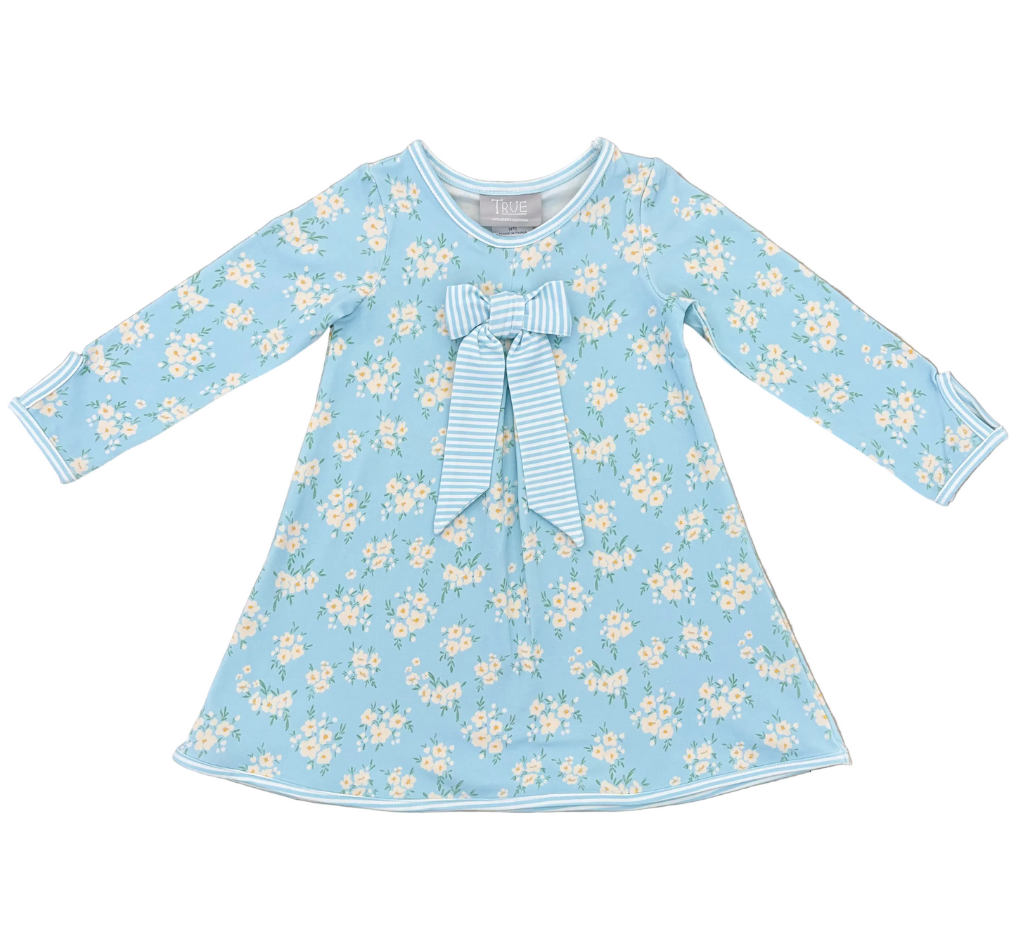 Mattie's Blue Floral Bow Dress