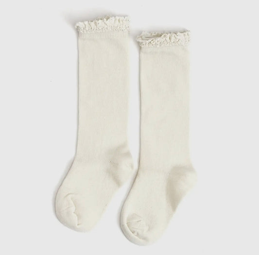 Ivory Lace Knee High