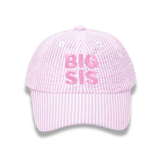Big Sis Seersucker Hat with Bow