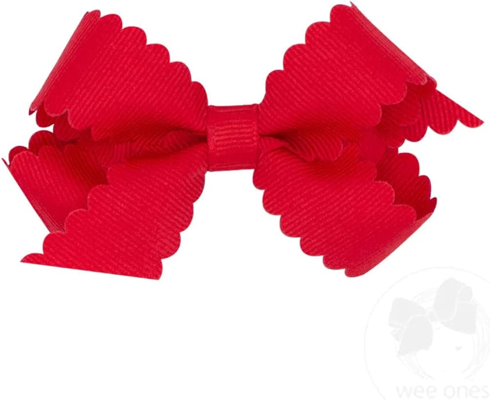 Mini Scalloped Grosgrain Bow