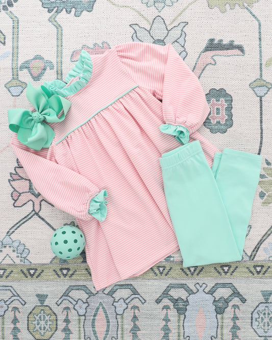 Annie Pink/Mint Pants Set