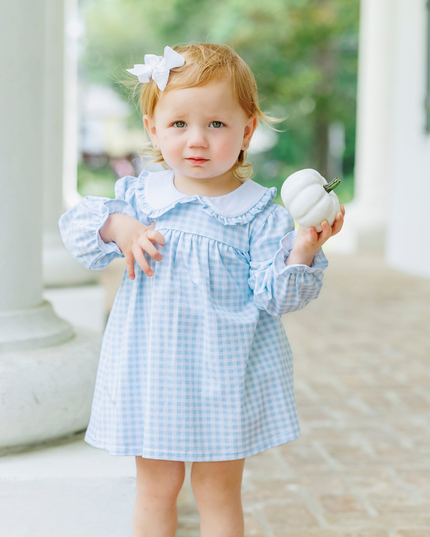Catherine Blue Gingham Bloomer Set