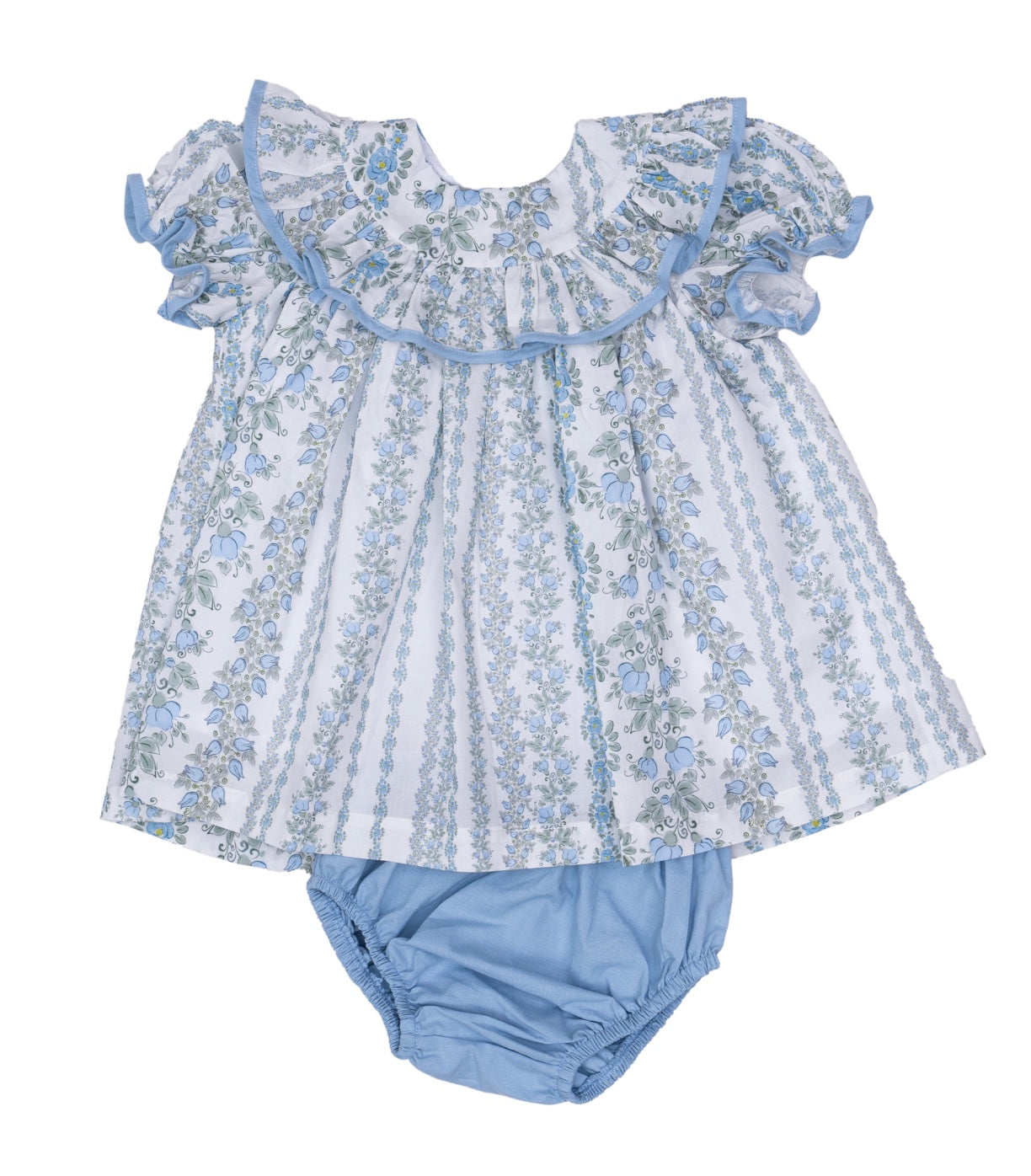 Layla's Blue Floral Dress Set