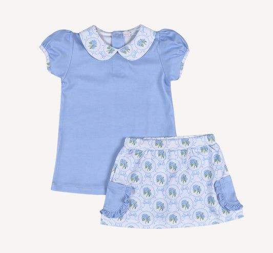 Molly Hydrangea Skort Set