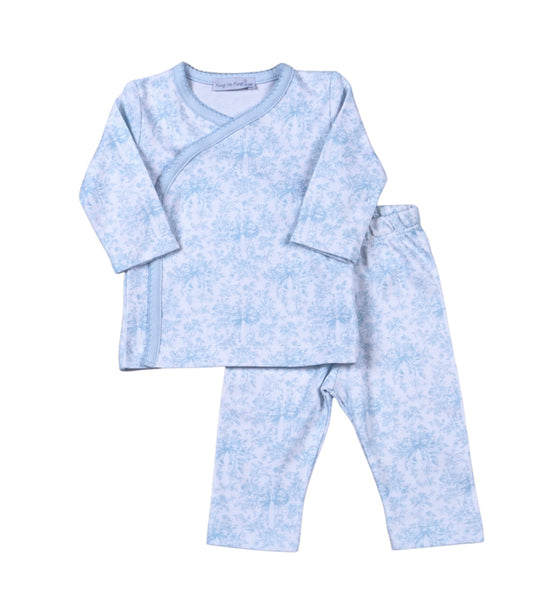 Sisi Blue Toile Kimono Set