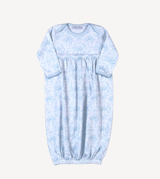 Sisi Blue Toile Gown