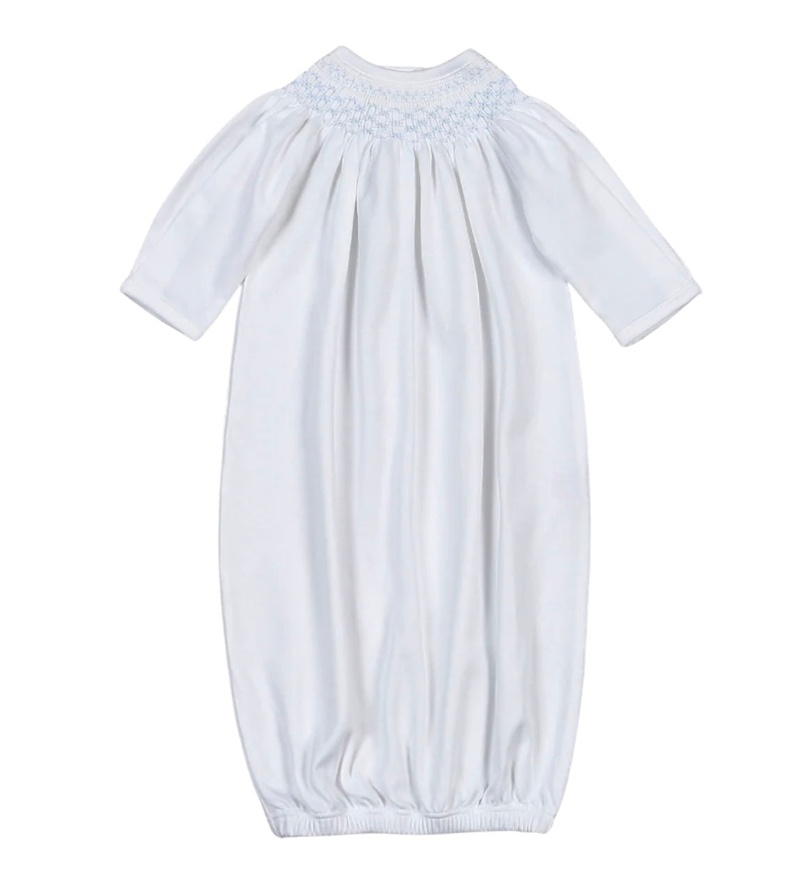 Lee's White/Blue Smocked Gown & Bonnet