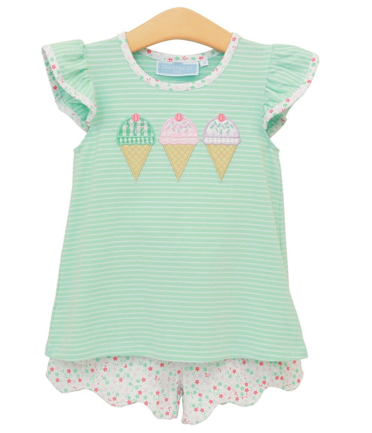 Triple Scoop Flutter Short Set