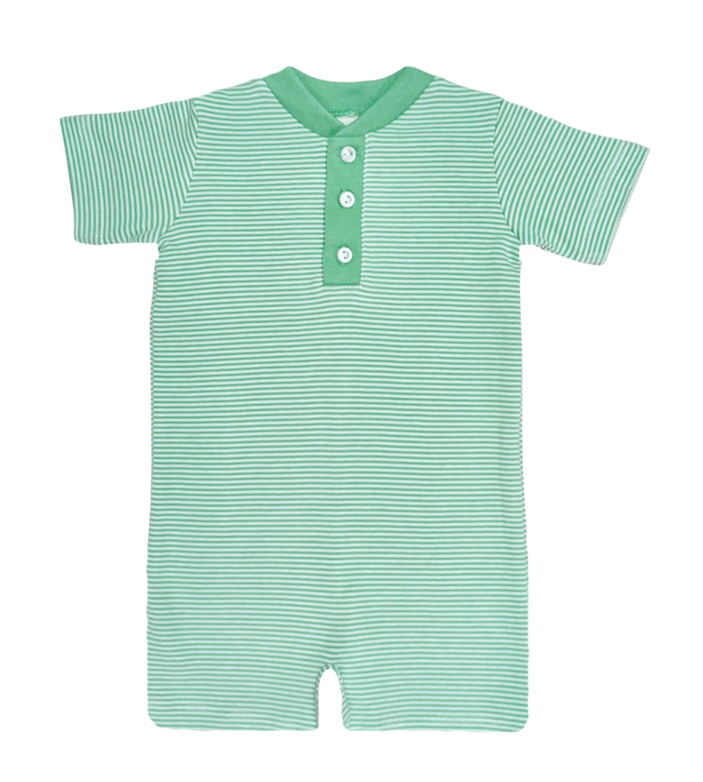 Covington Green 1/4 Button Romper