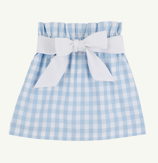 Beasley Blue Gingham Bow Skirt