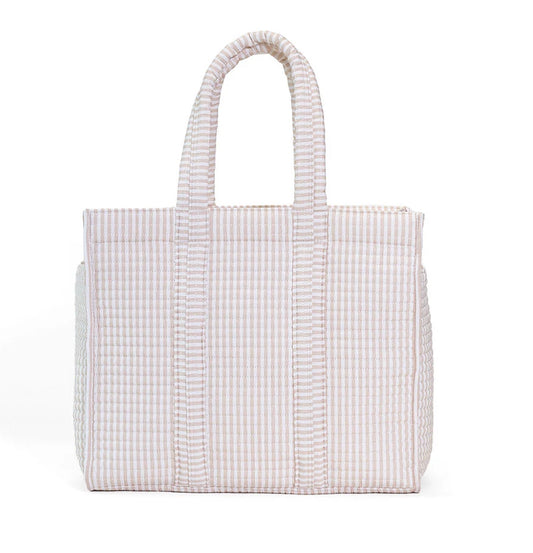 TRVL Quilted Go Go Tote - Sand Stripe