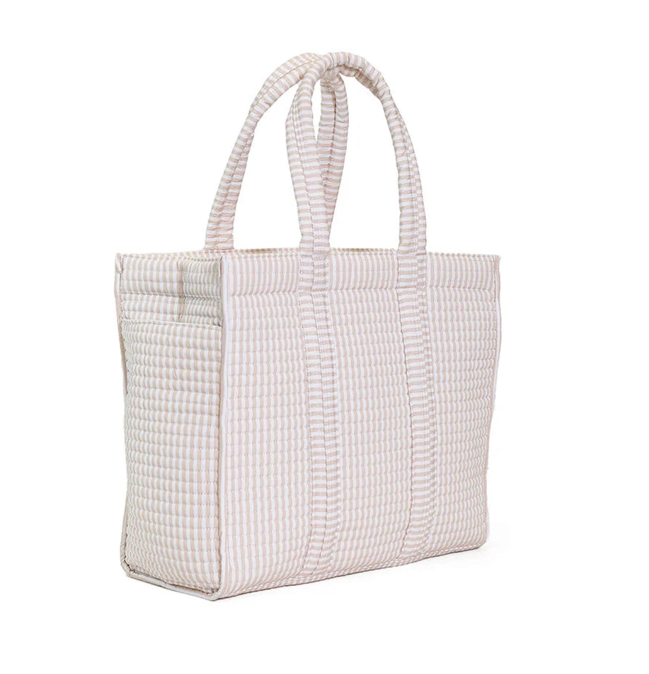 TRVL Quilted Go Go Tote - Sand Stripe