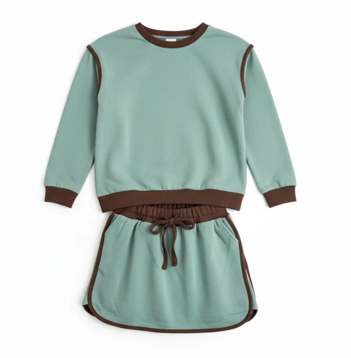 Josie Teal/Brown Skort Set