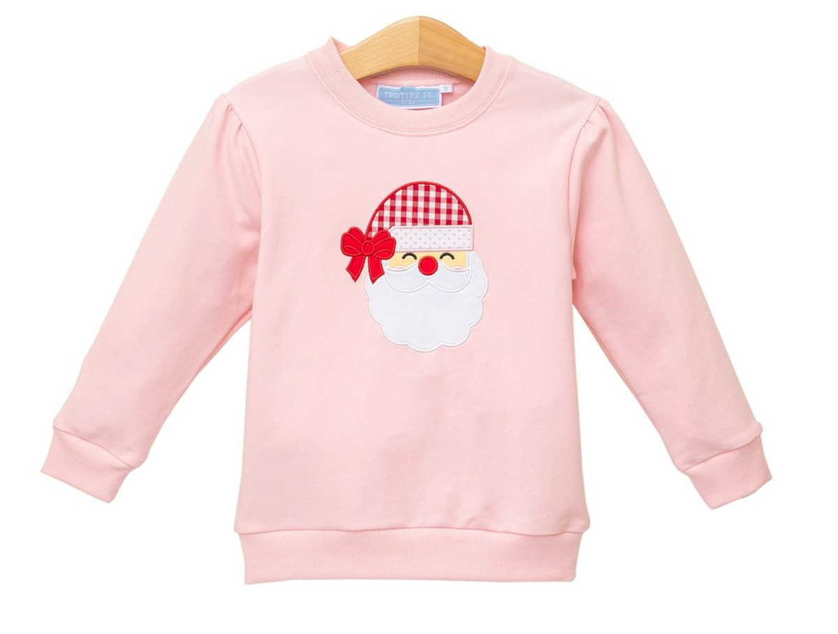Santa French Terry Pullover - Pink