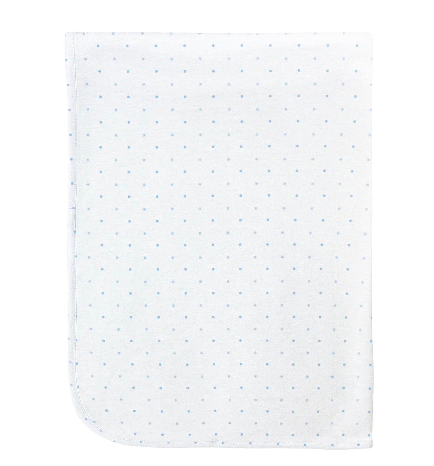 Blue Polka dot Receiving Blanket