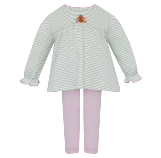 Green Stripe Turkey Pant Set