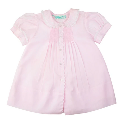 Scalloped Trim Slip Dress -Pink