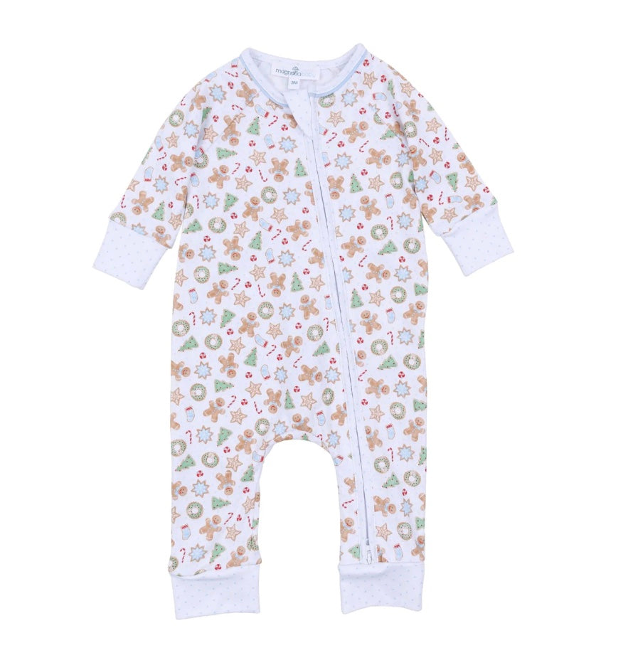 Frosted Wonderland Zipper Playsuit - Blue