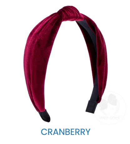 Velvet Wrap Headband W/Knot