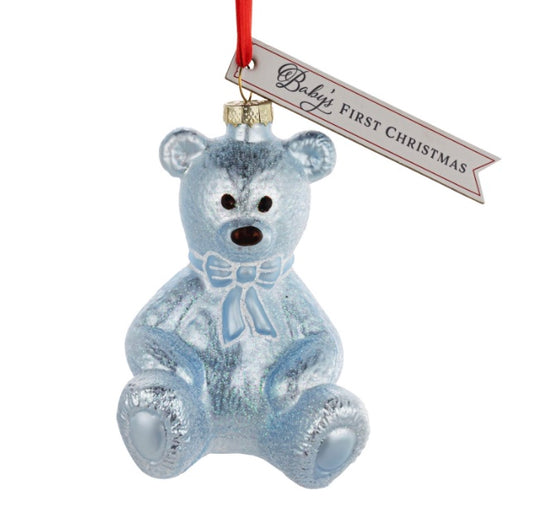 First Christmas Blue Bear Ornament