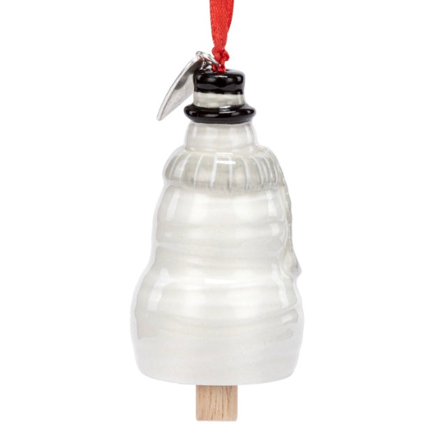 Heart Snowman Mini Bell Ornament